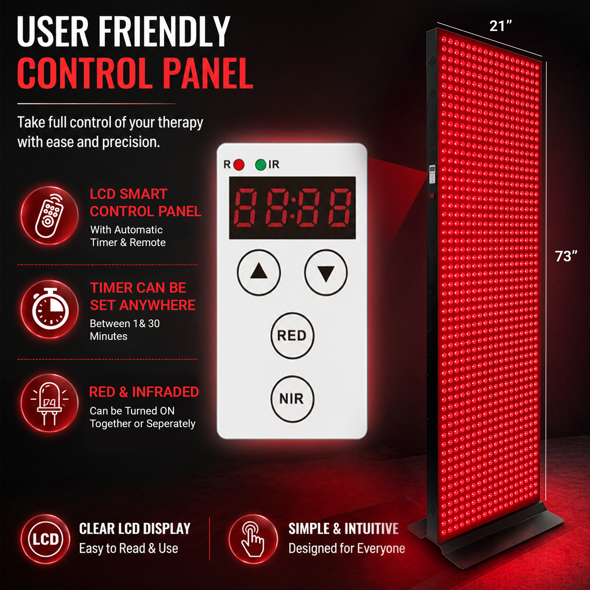 EXESAS 1008 | 5040W Dual-Chip Red Light Therapy Panel