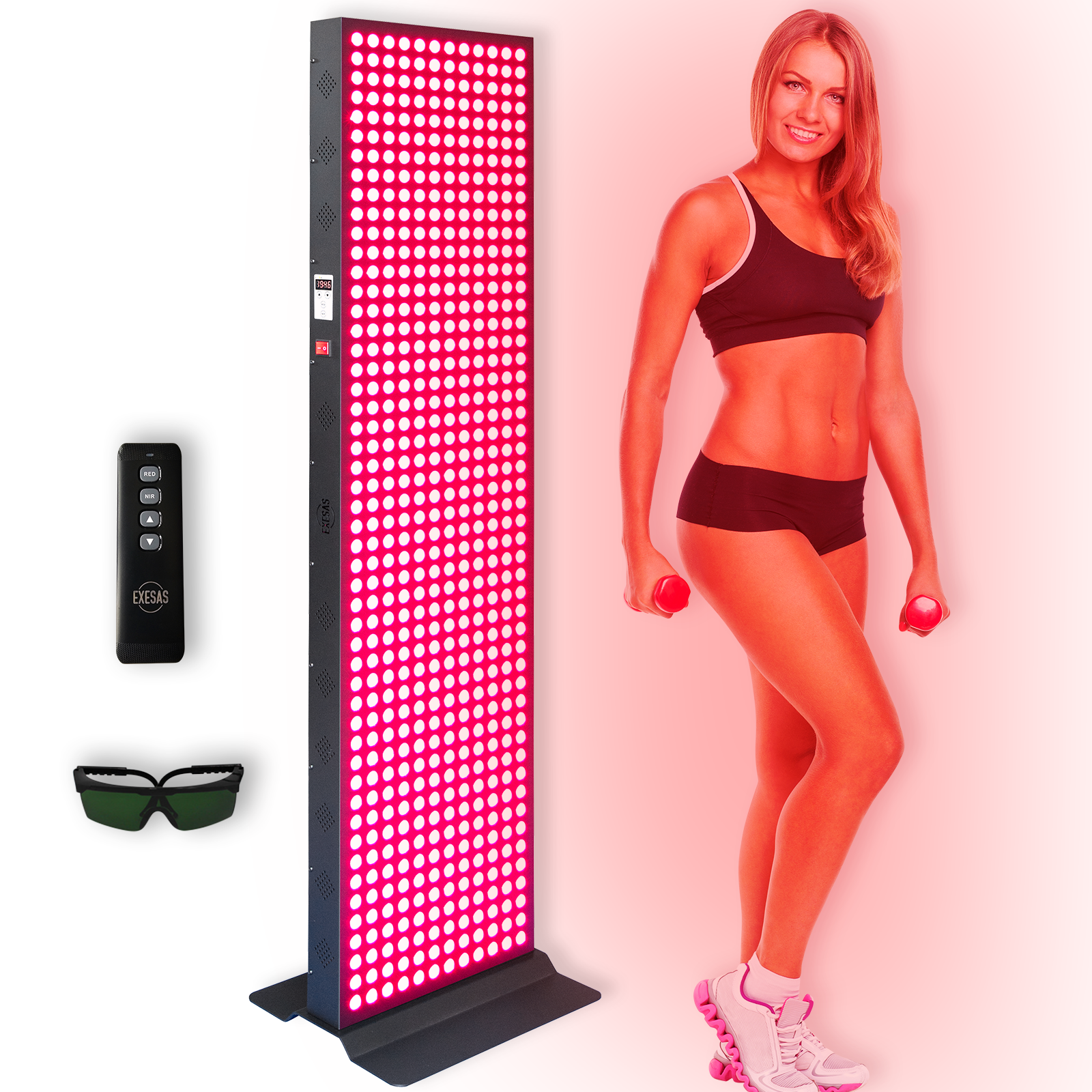 EXESAS | 600 LED Full-Body Red Light Therapy Panel