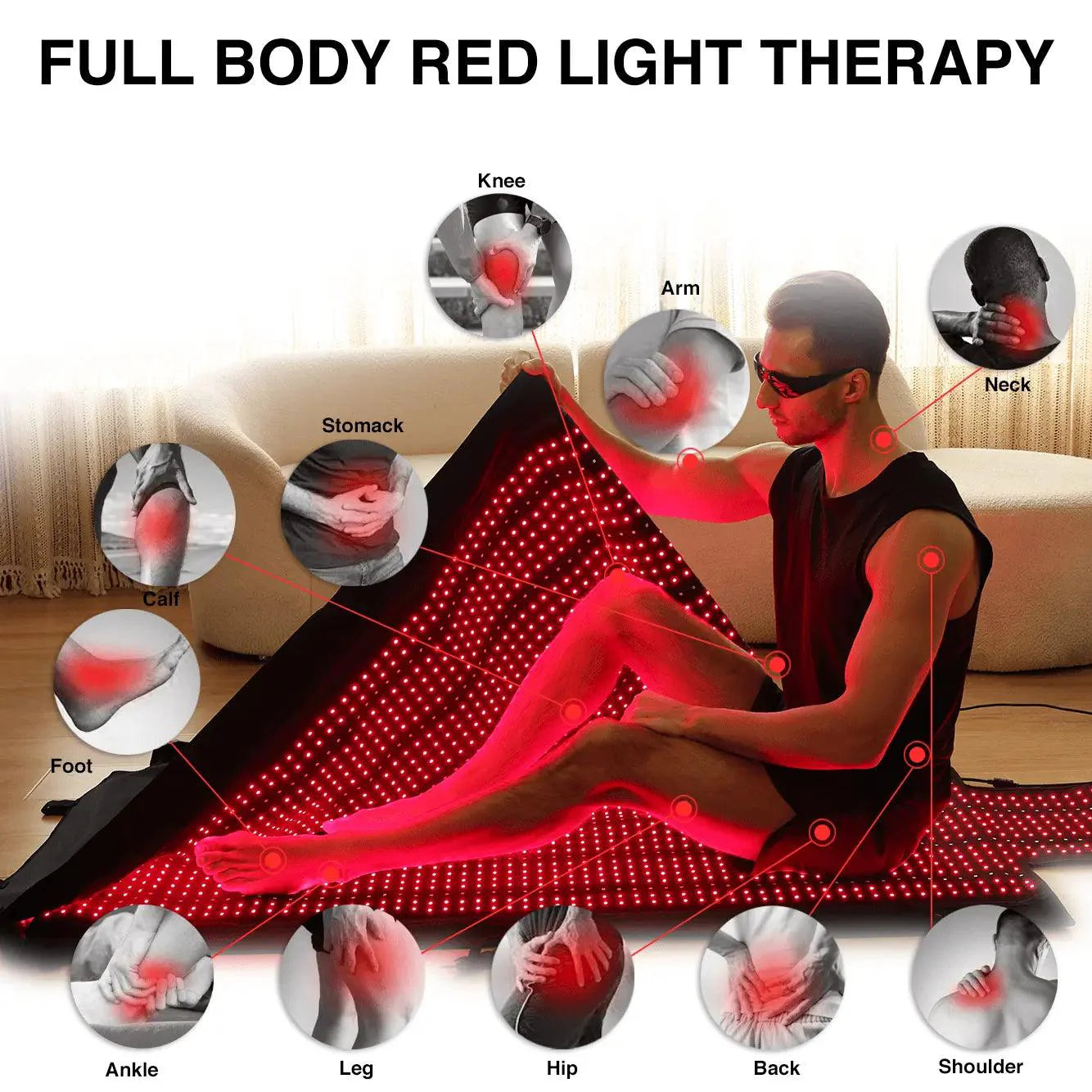 ICE DRAGON | Full-Body Red Light Therapy Blanket with Free Mask & Goggles