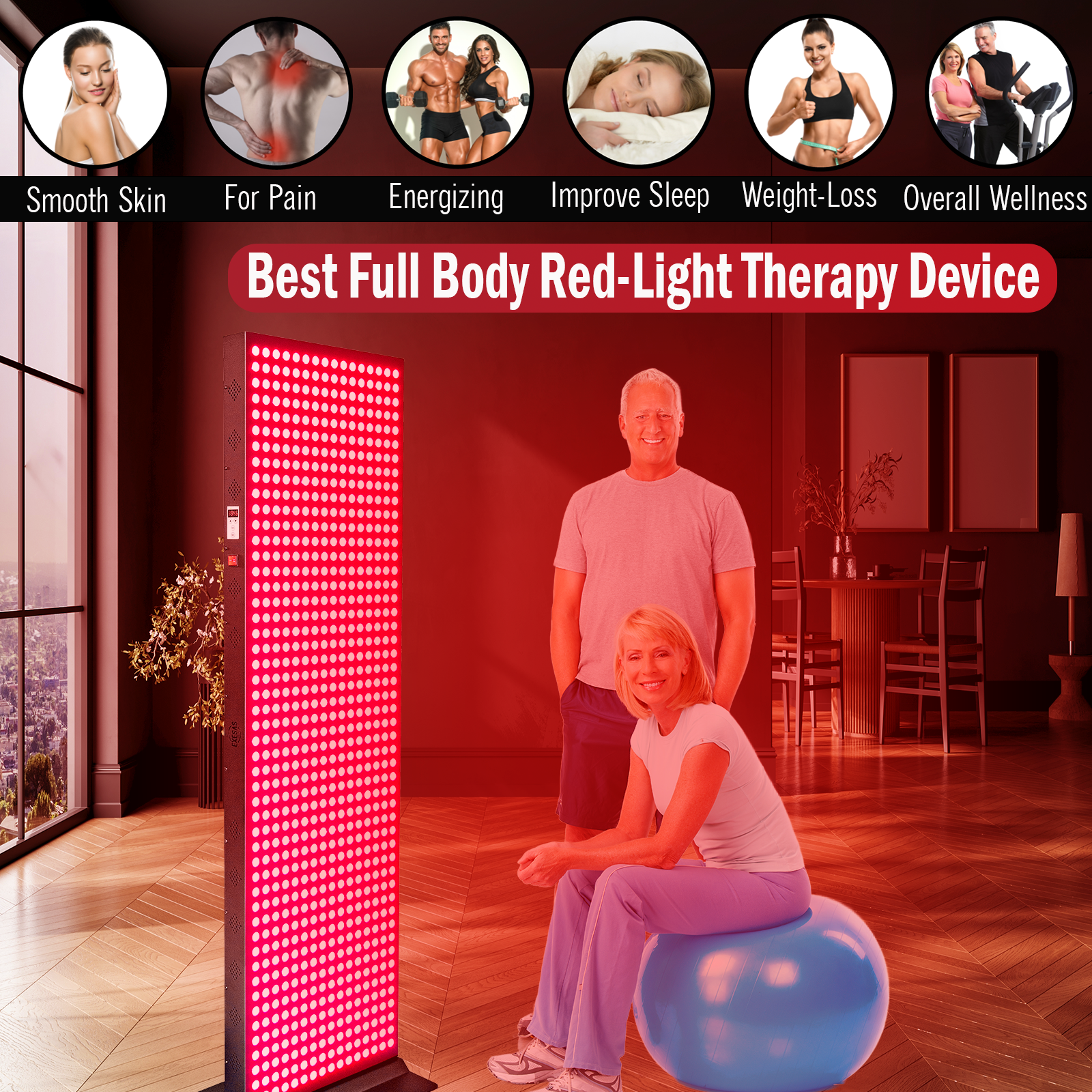 EXESAS 800 | 4000W Dual-chip Red Light Therapy Panel