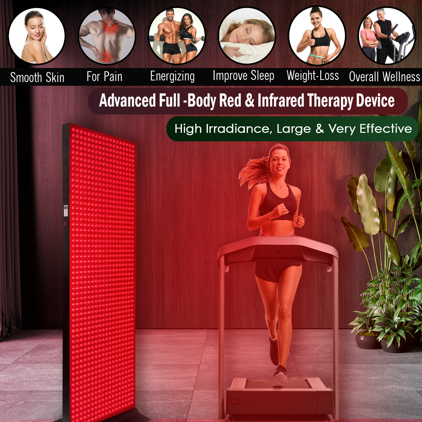 EXESAS | 1008 LED Full-Body Red Light Therapy Panel