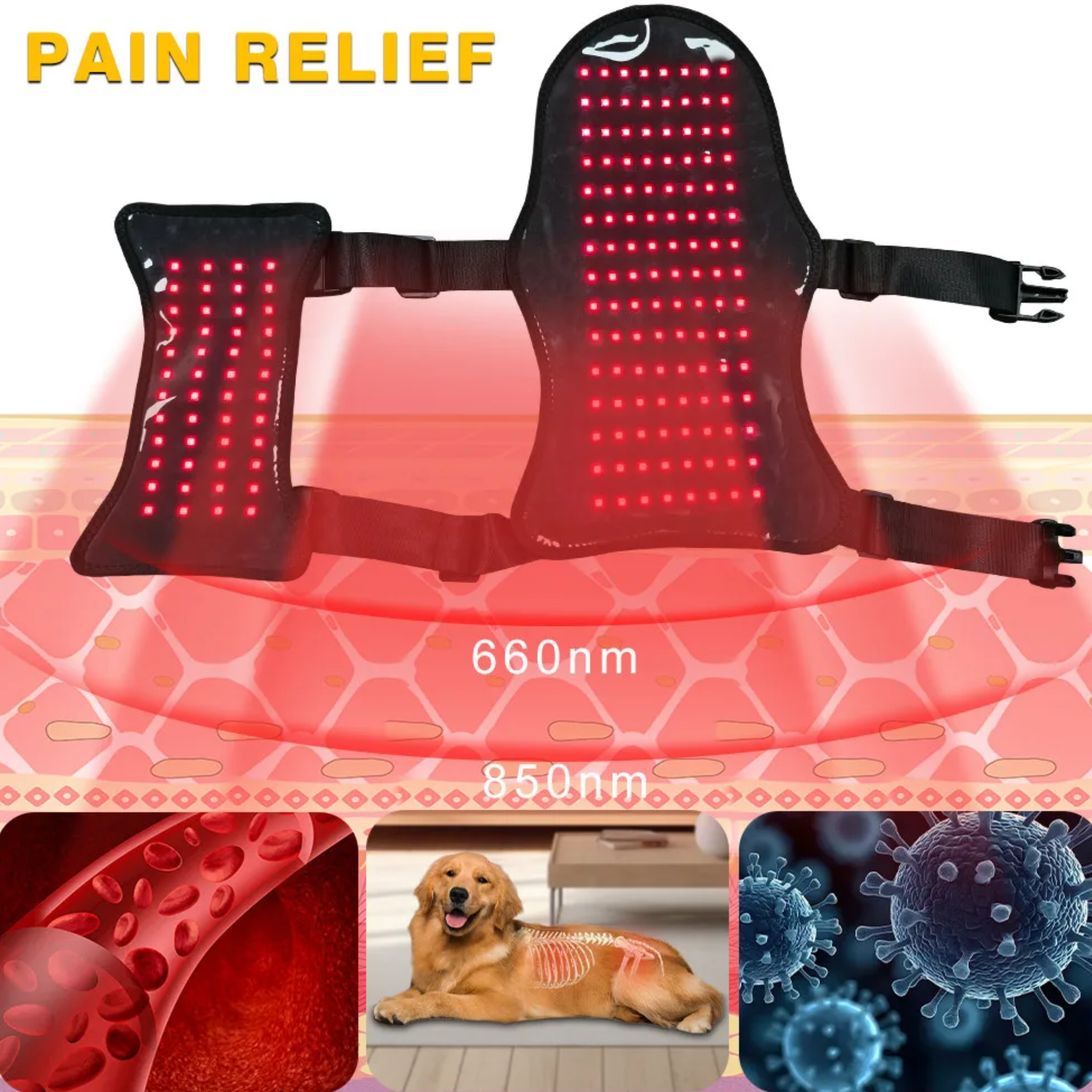 Pet Full Body Red Light Therapy Wrap