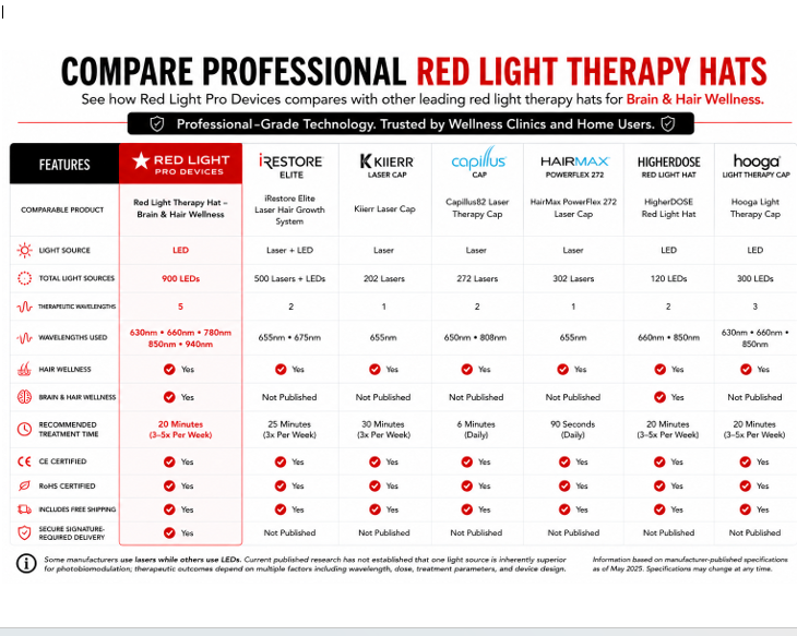 Red Light Therapy Full Scalp Hat