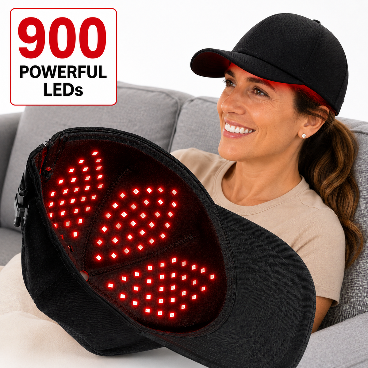Red Light Therapy Full Scalp Hat